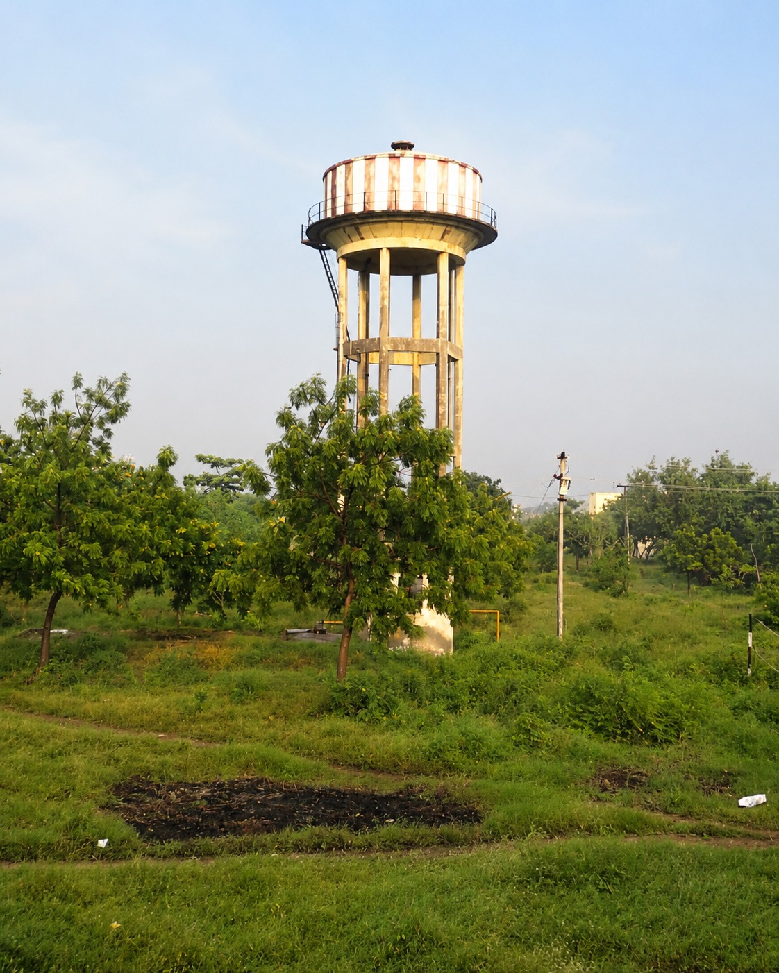 The water tower—standing watch over the campus and generations of JNV memories.